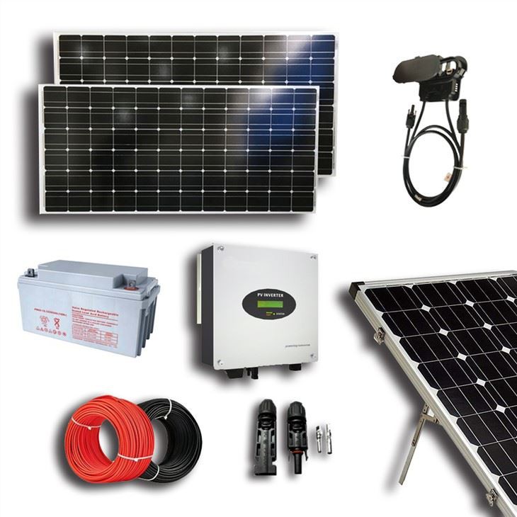 Batareya va inverter bilan quyosh paneli